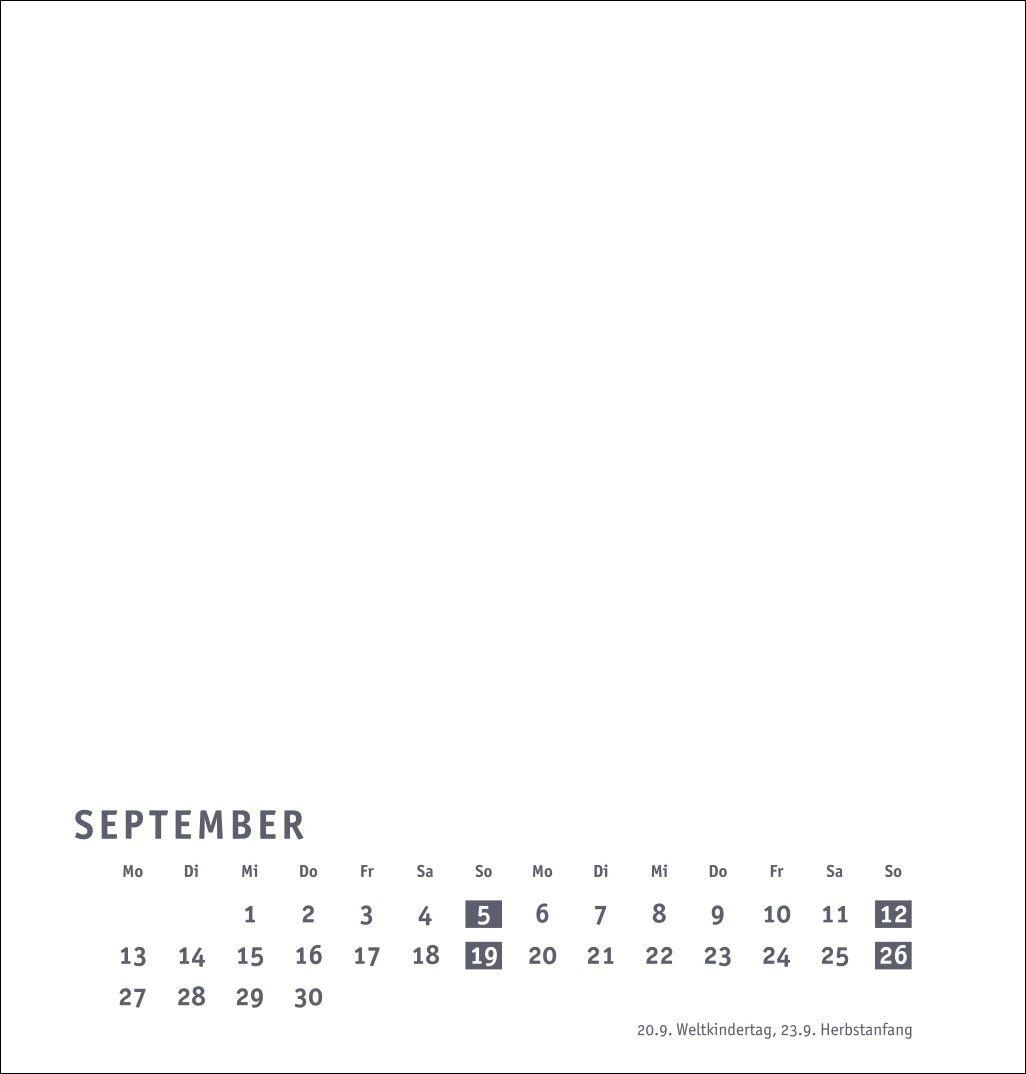 Beispielinhalt (Bild) Premium-Bastelkalender weiß mittel 2027