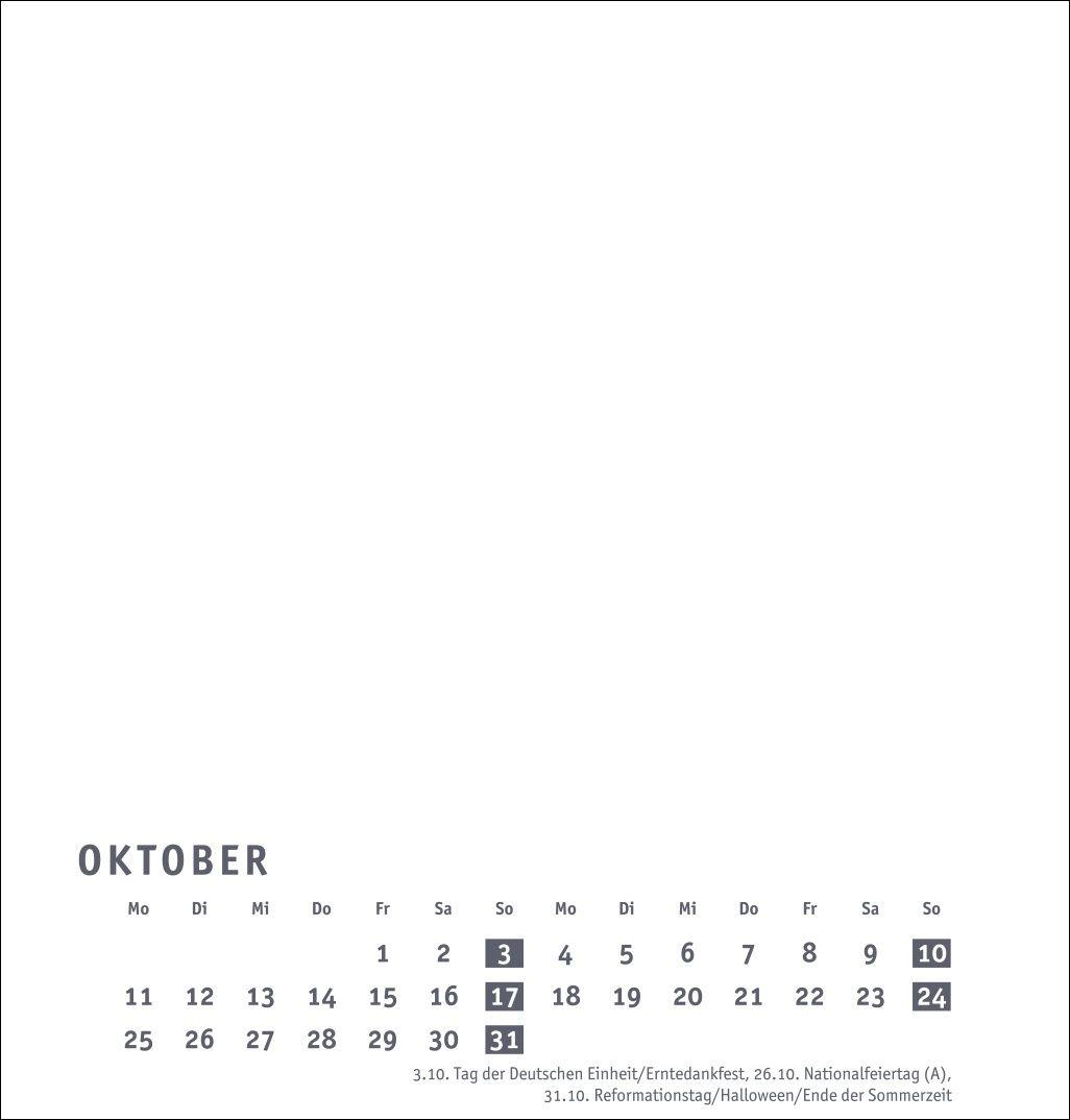 Beispielinhalt (Bild) Premium-Bastelkalender weiß mittel 2027