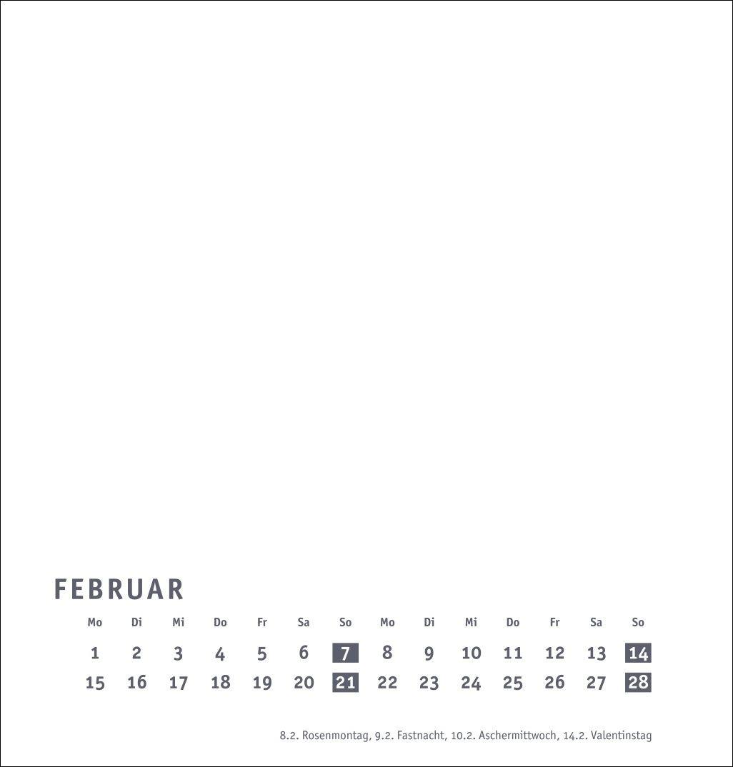 Beispielinhalt (Bild) Premium-Bastelkalender weiß mittel 2027