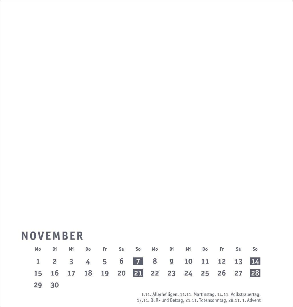 Beispielinhalt (Bild) Premium-Bastelkalender weiß mittel 2027