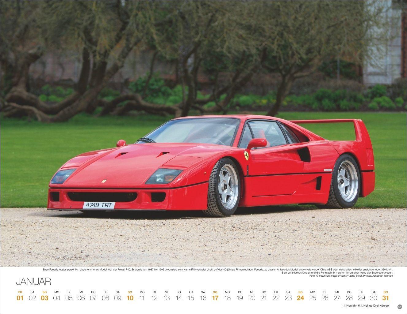 Beispielinhalt (Bild) Legendäre Autos Posterkalender 2027
