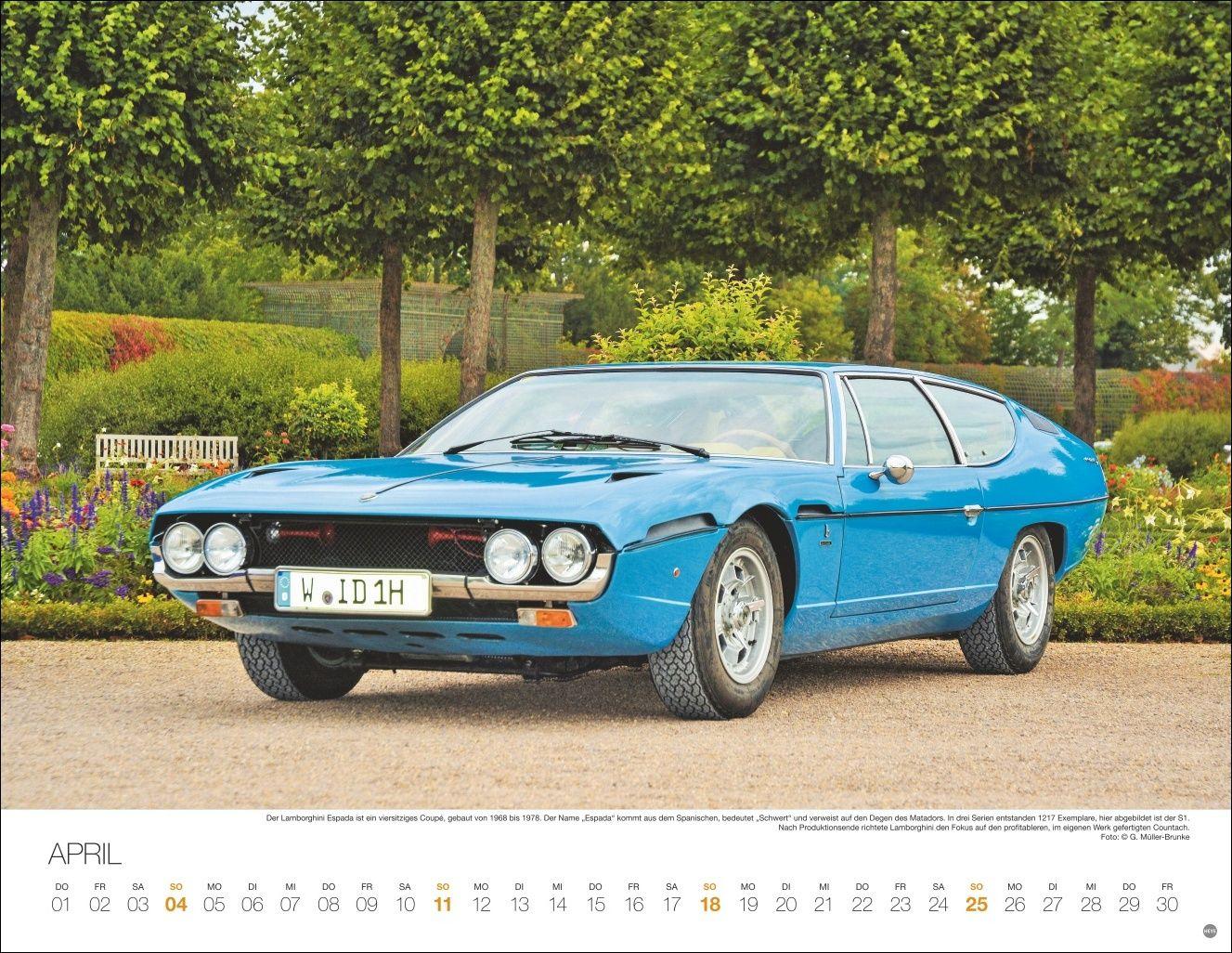 Beispielinhalt (Bild) Legendäre Autos Posterkalender 2027