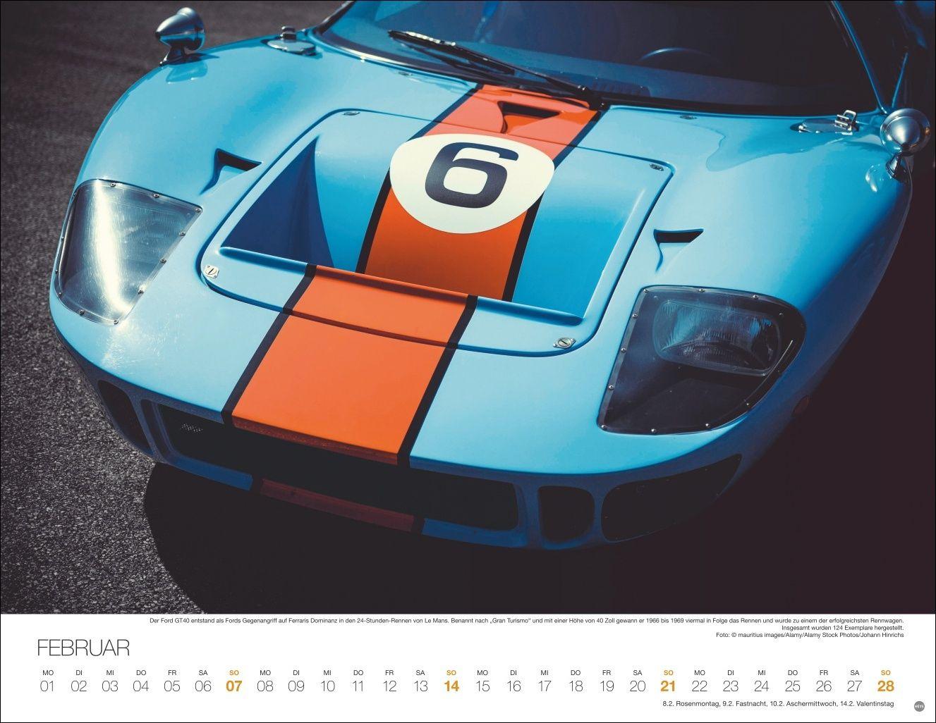 Beispielinhalt (Bild) Legendäre Autos Posterkalender 2027