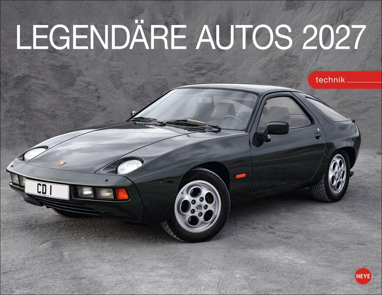 Vorderes Coverbild Legendäre Autos Posterkalender 2027