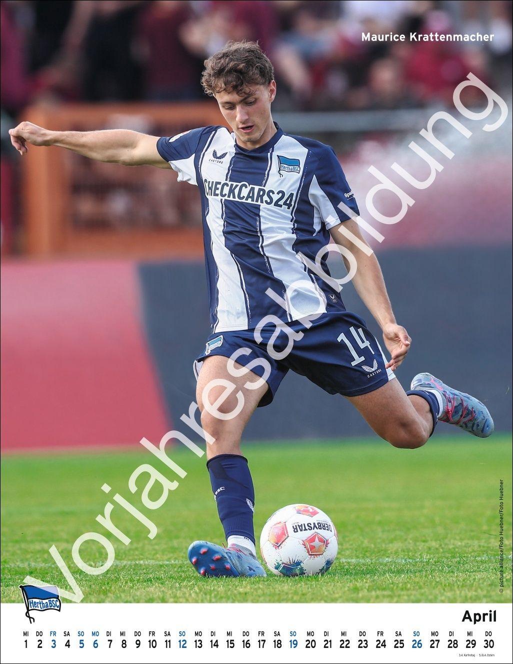 Beispielinhalt (Bild) Hertha BSC Posterkalender 2027