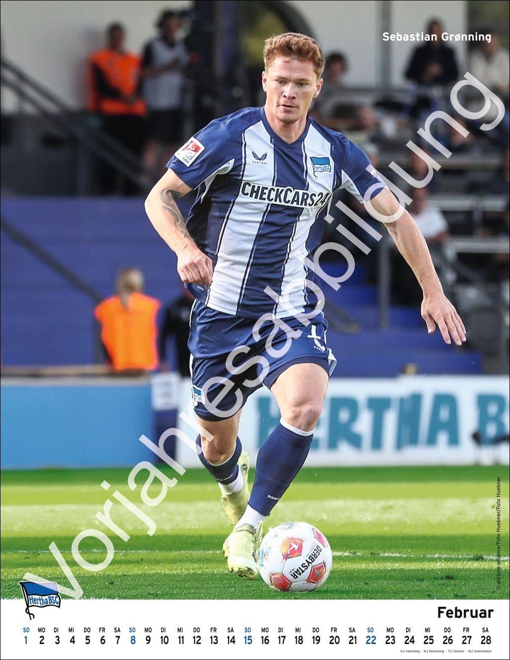 Beispielinhalt (Bild) Hertha BSC Posterkalender 2027