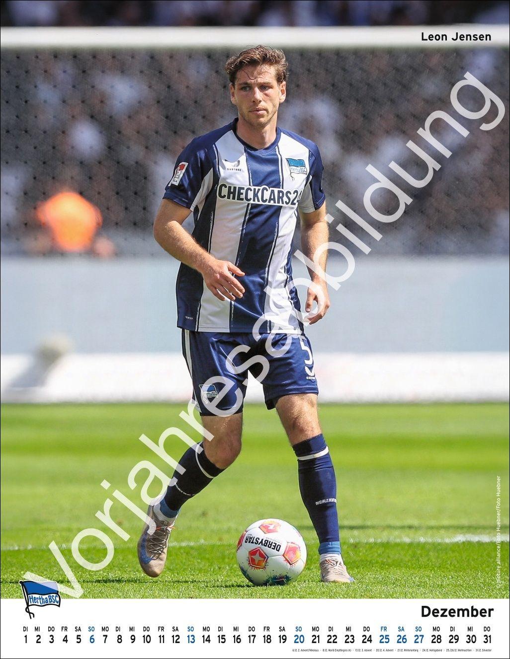 Beispielinhalt (Bild) Hertha BSC Posterkalender 2027