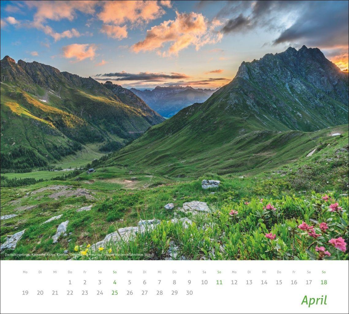 Beispielinhalt (Bild) times&more Alpen Bildkalender 2027