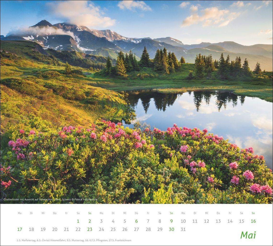 Beispielinhalt (Bild) times&more Alpen Bildkalender 2027