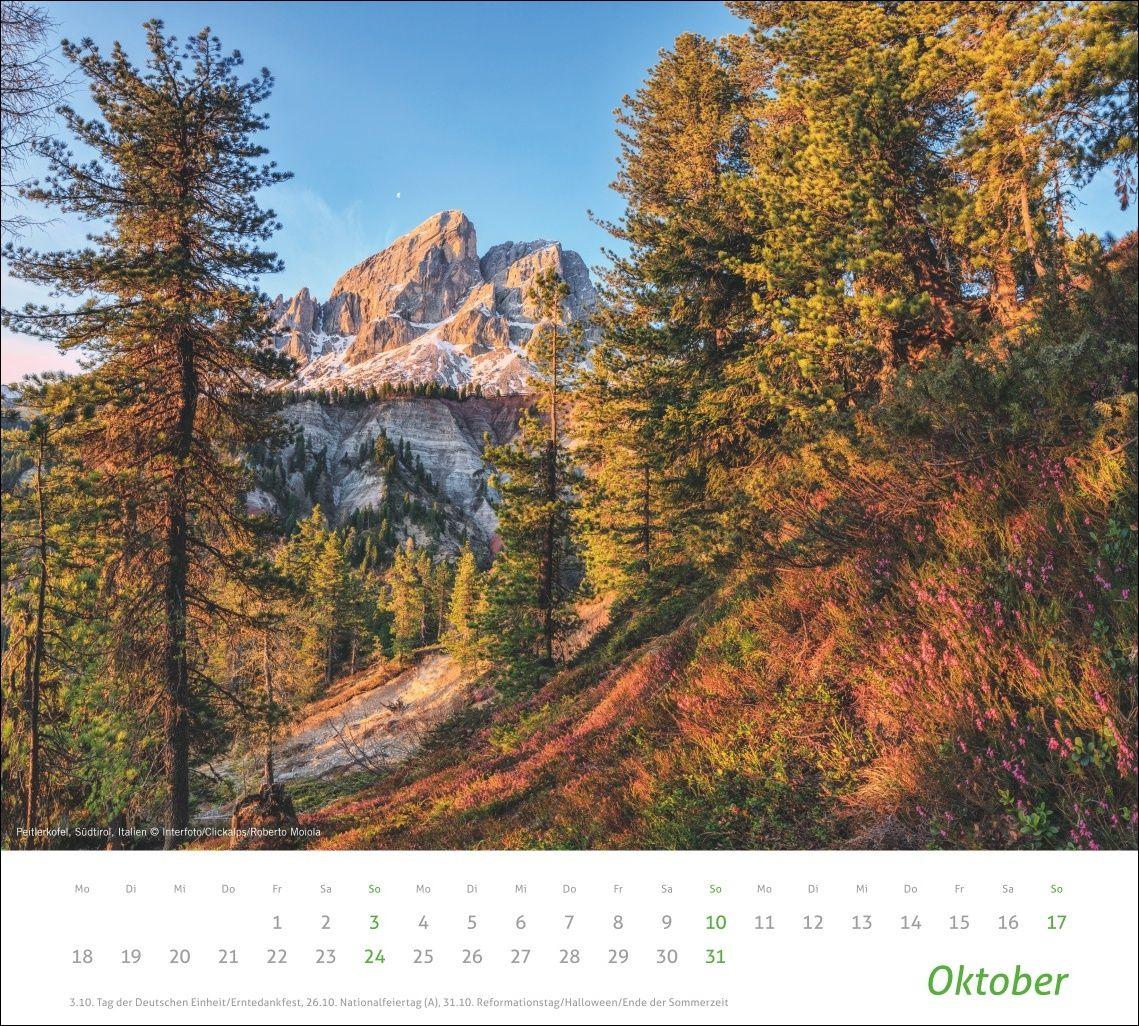 Beispielinhalt (Bild) times&more Alpen Bildkalender 2027