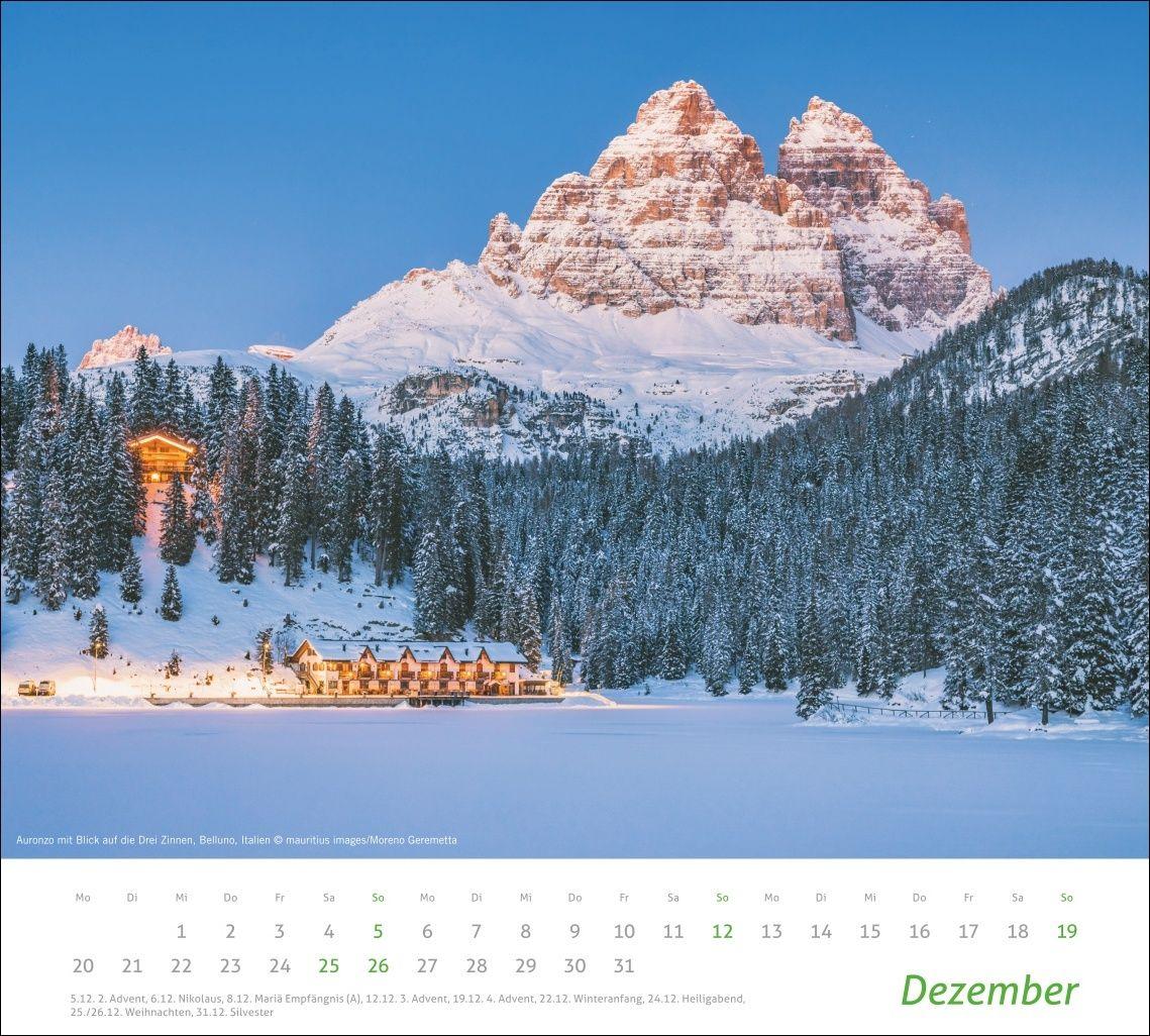 Beispielinhalt (Bild) times&more Alpen Bildkalender 2027