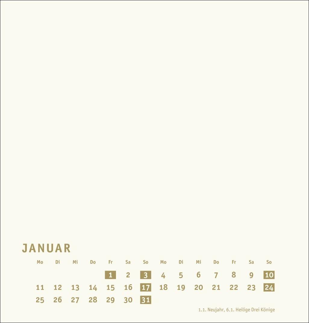 Beispielinhalt (Bild) Premium-Bastelkalender gold mittel 2027