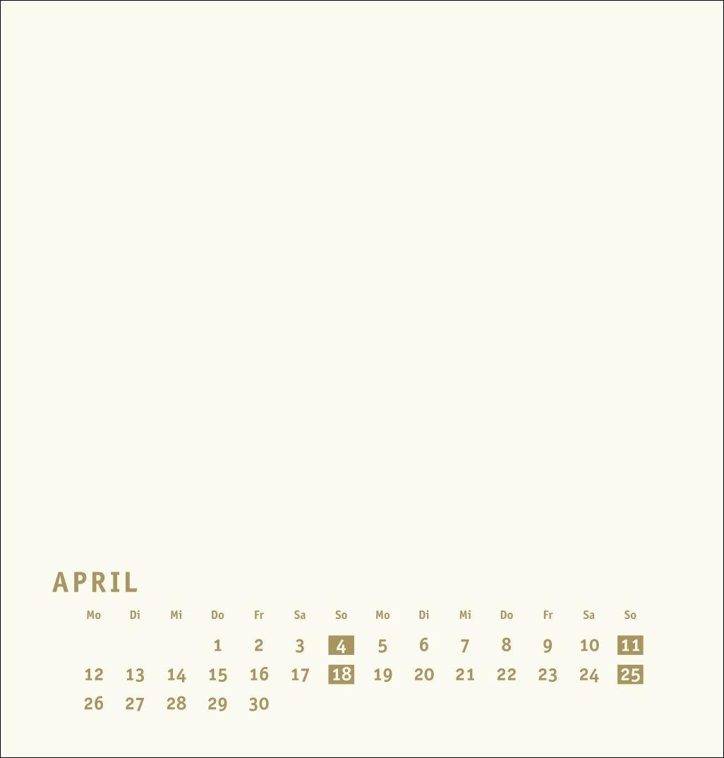 Beispielinhalt (Bild) Premium-Bastelkalender gold mittel 2027