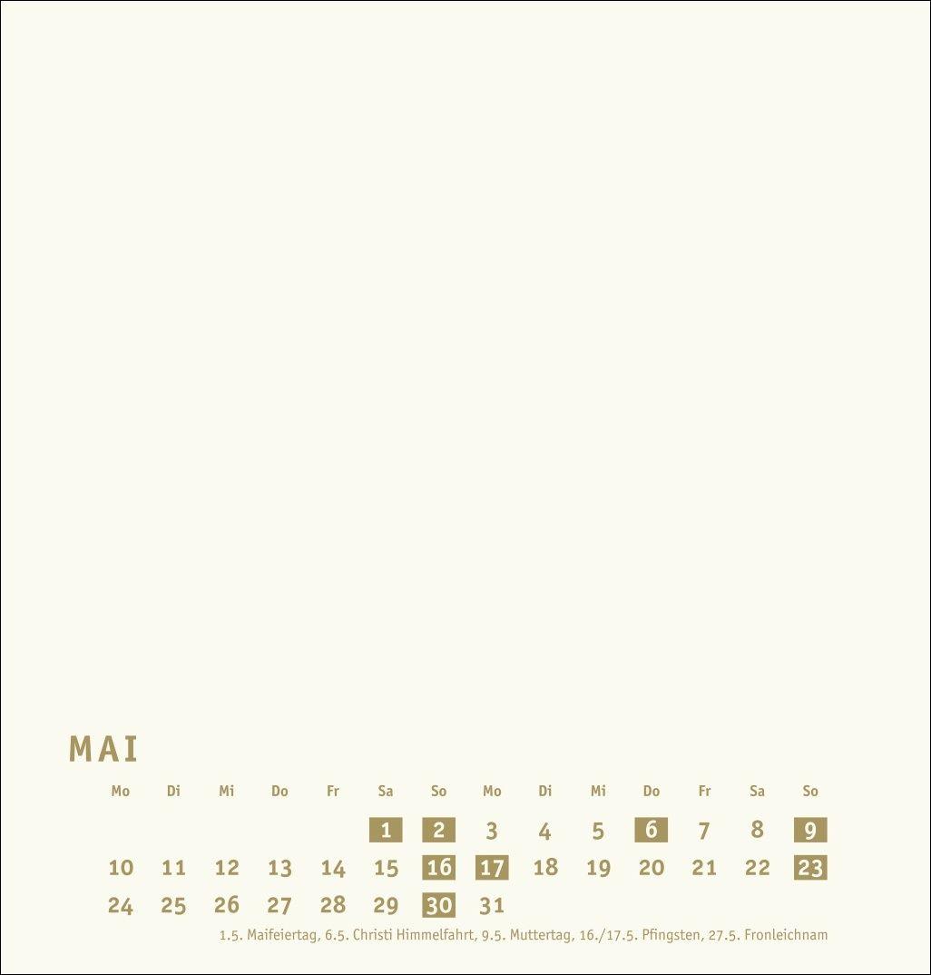 Beispielinhalt (Bild) Premium-Bastelkalender gold mittel 2027
