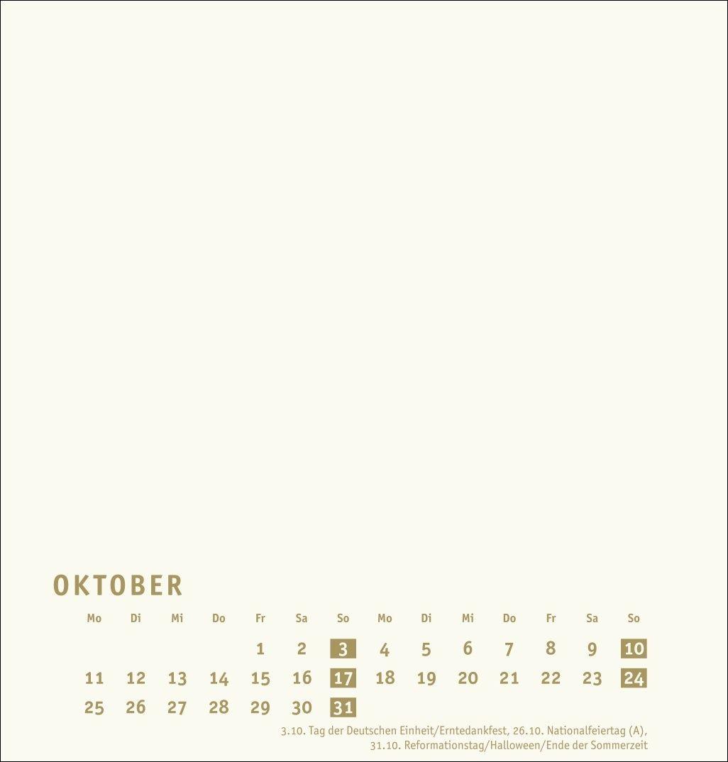 Beispielinhalt (Bild) Premium-Bastelkalender gold mittel 2027