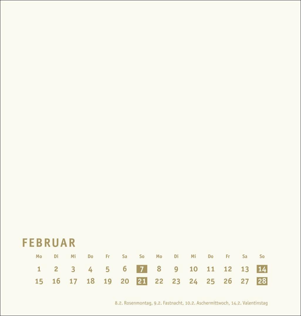 Beispielinhalt (Bild) Premium-Bastelkalender gold mittel 2027