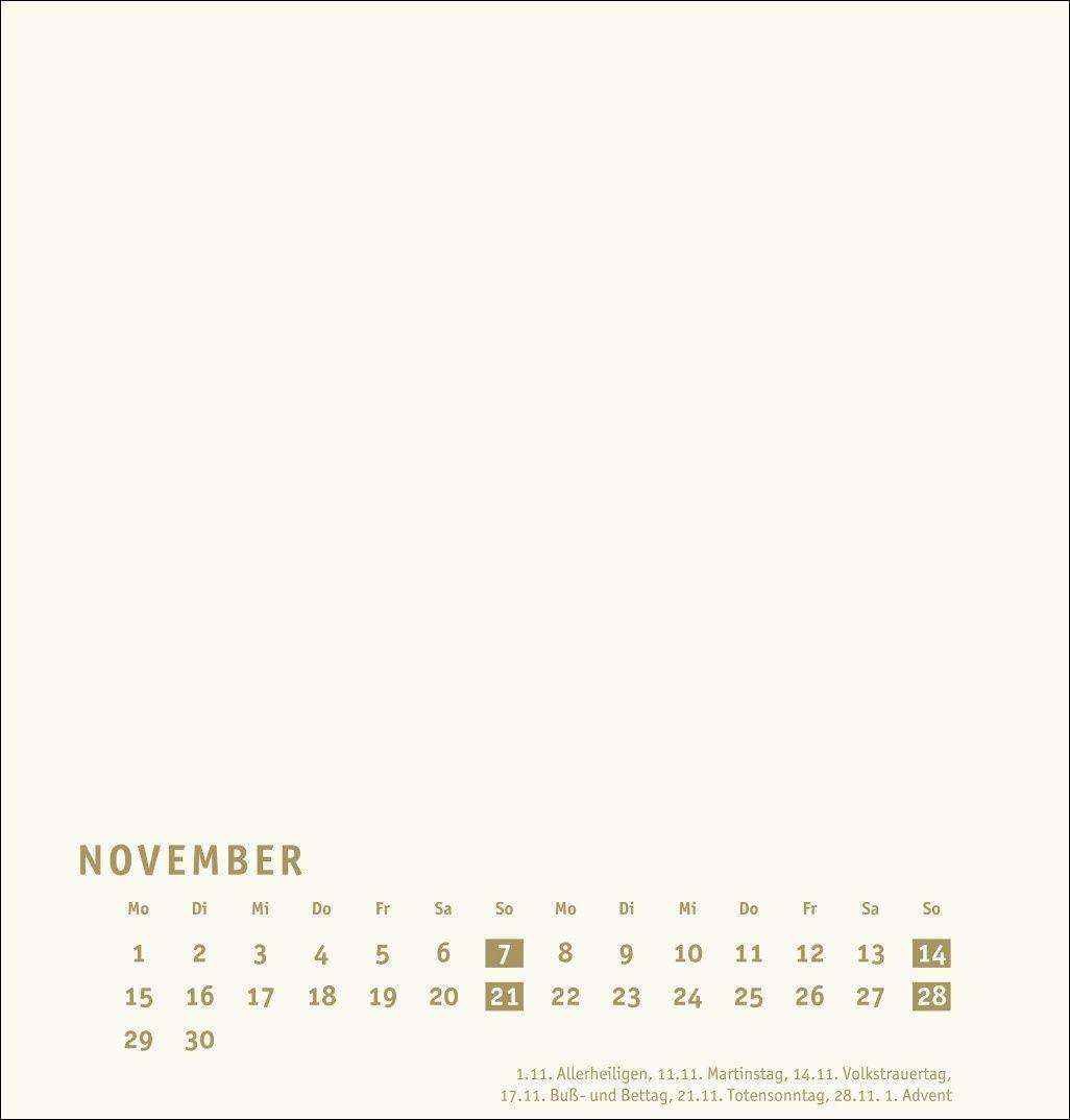 Beispielinhalt (Bild) Premium-Bastelkalender gold mittel 2027