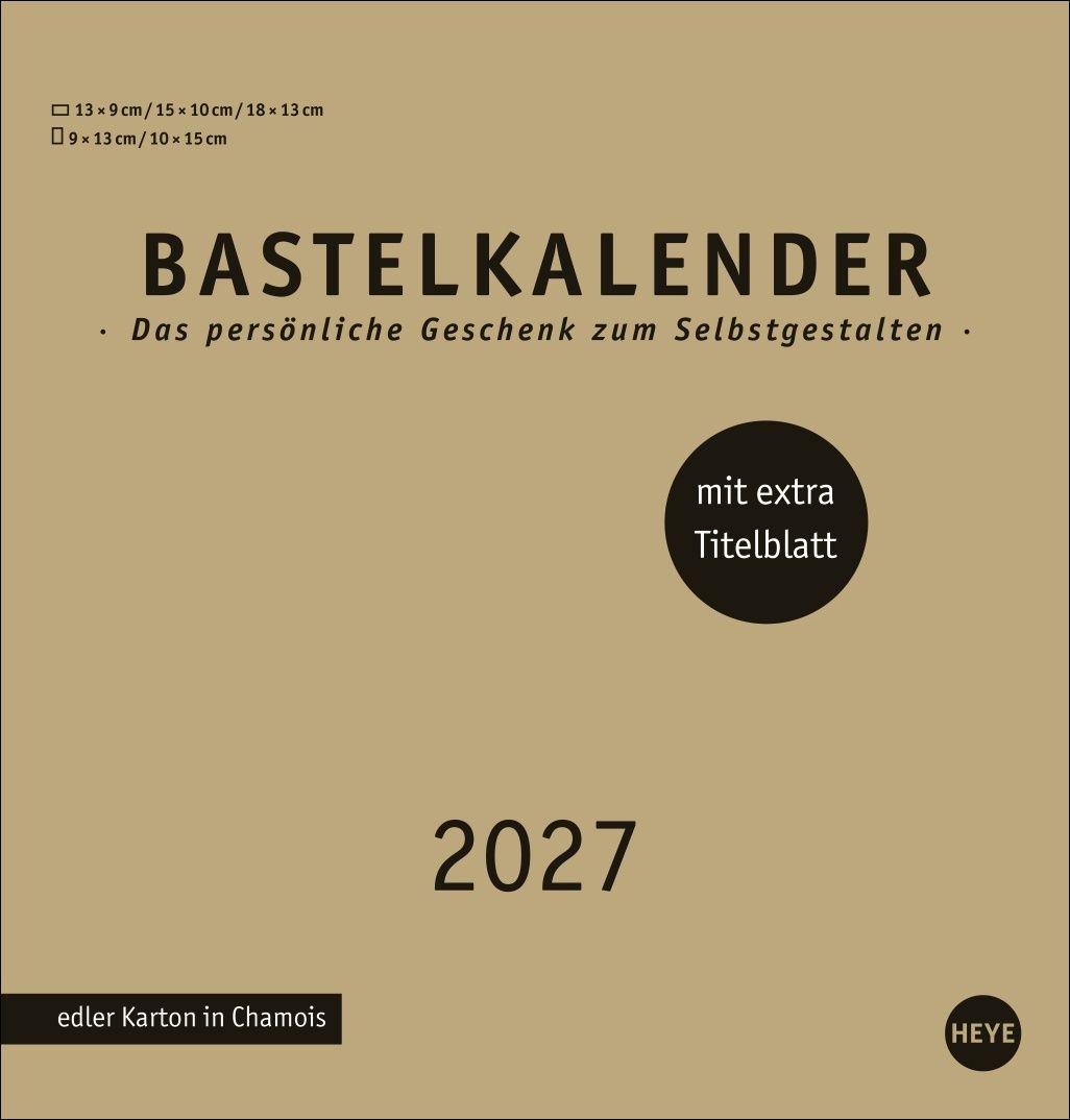 Vorderes Coverbild Premium-Bastelkalender gold mittel 2027