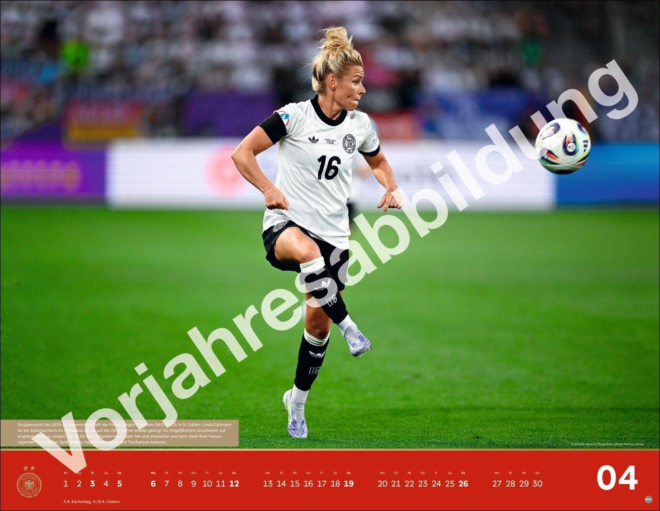 Beispielinhalt (Bild) DFB Frauen Posterkalender 2027