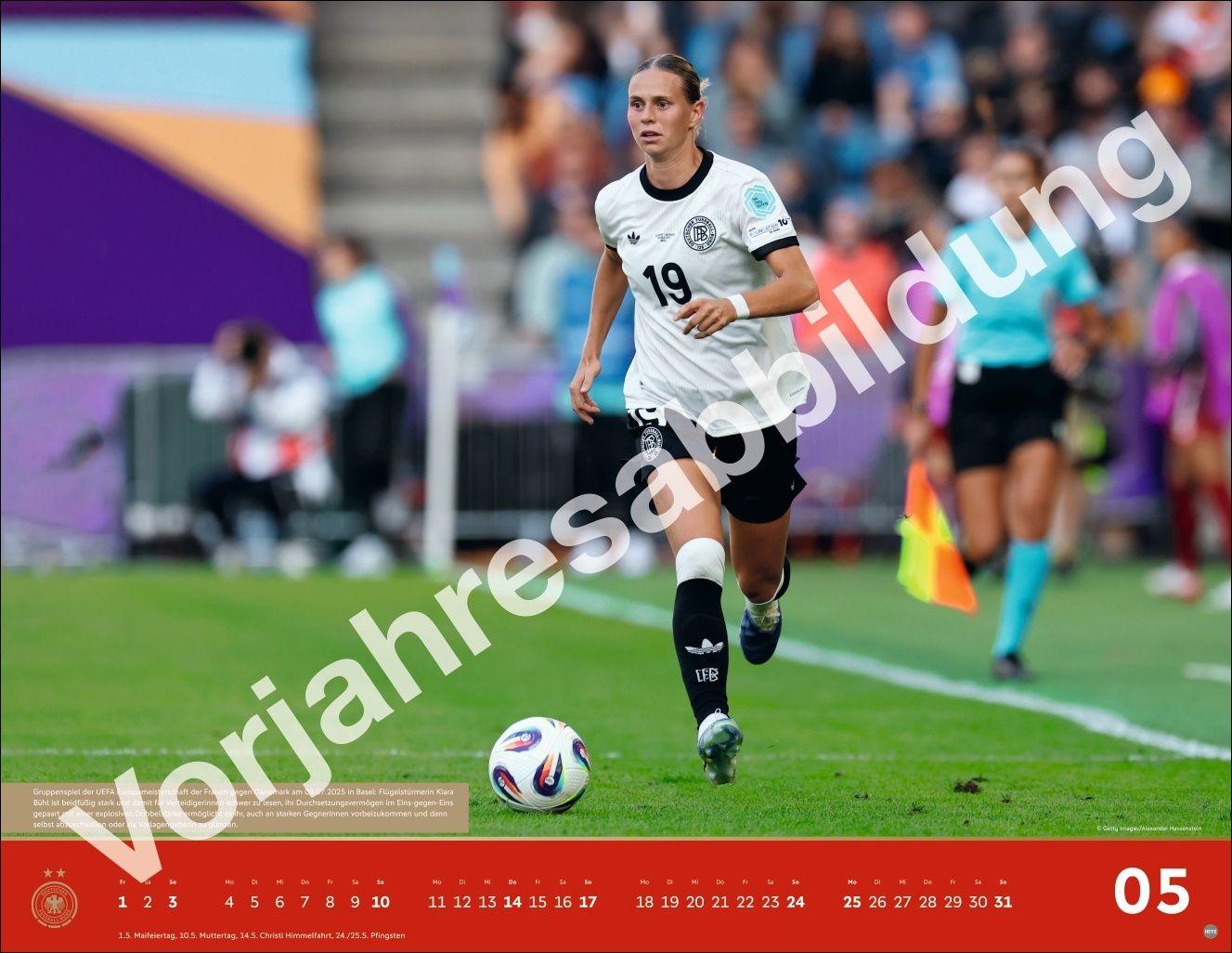 Beispielinhalt (Bild) DFB Frauen Posterkalender 2027