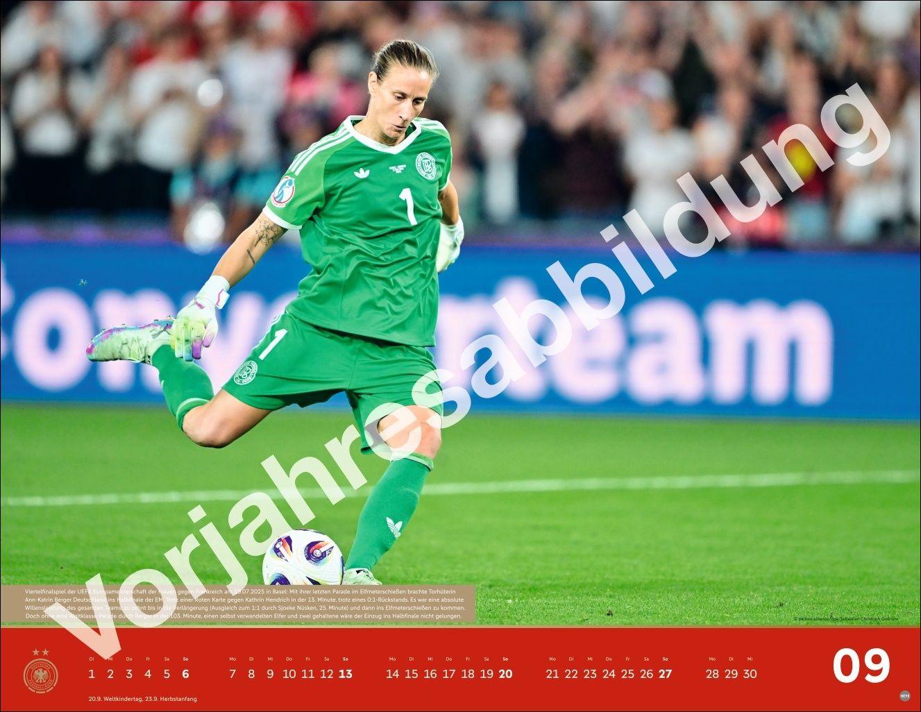 Beispielinhalt (Bild) DFB Frauen Posterkalender 2027