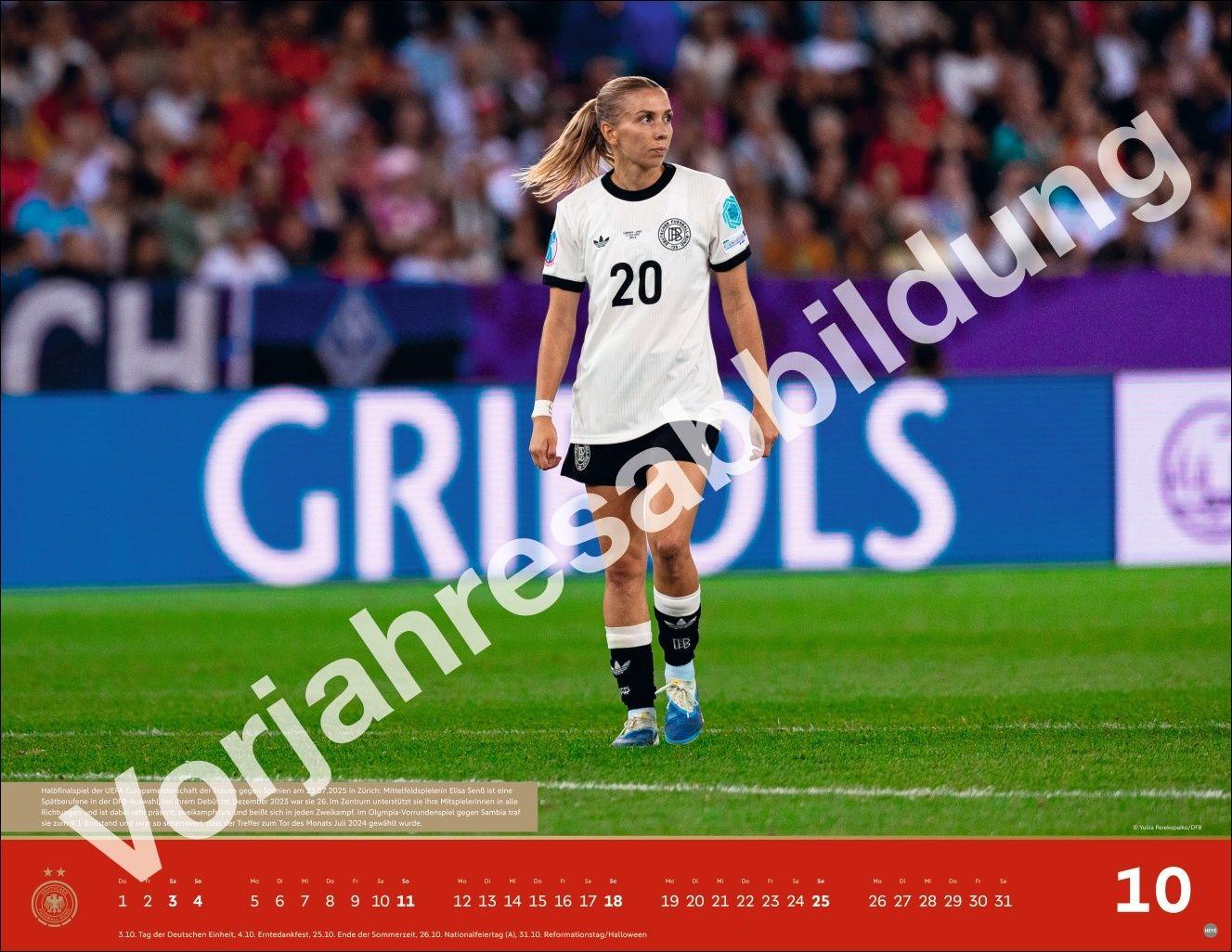Beispielinhalt (Bild) DFB Frauen Posterkalender 2027