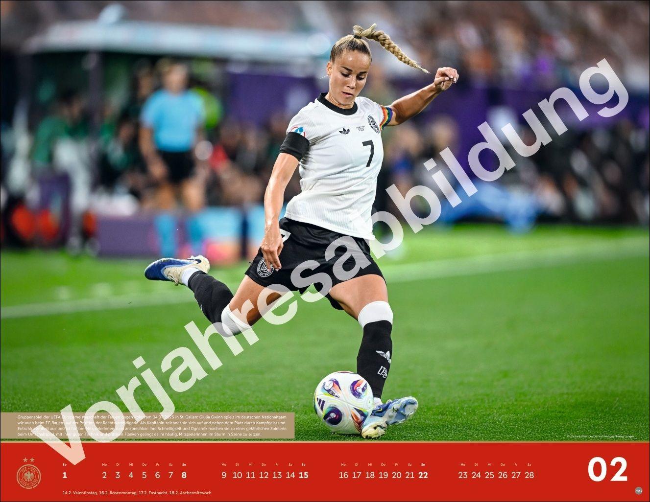 Beispielinhalt (Bild) DFB Frauen Posterkalender 2027