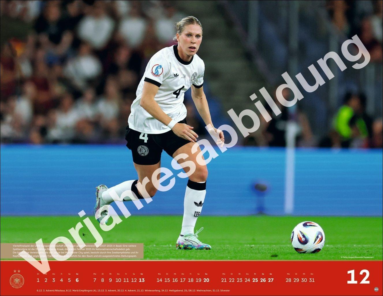 Beispielinhalt (Bild) DFB Frauen Posterkalender 2027