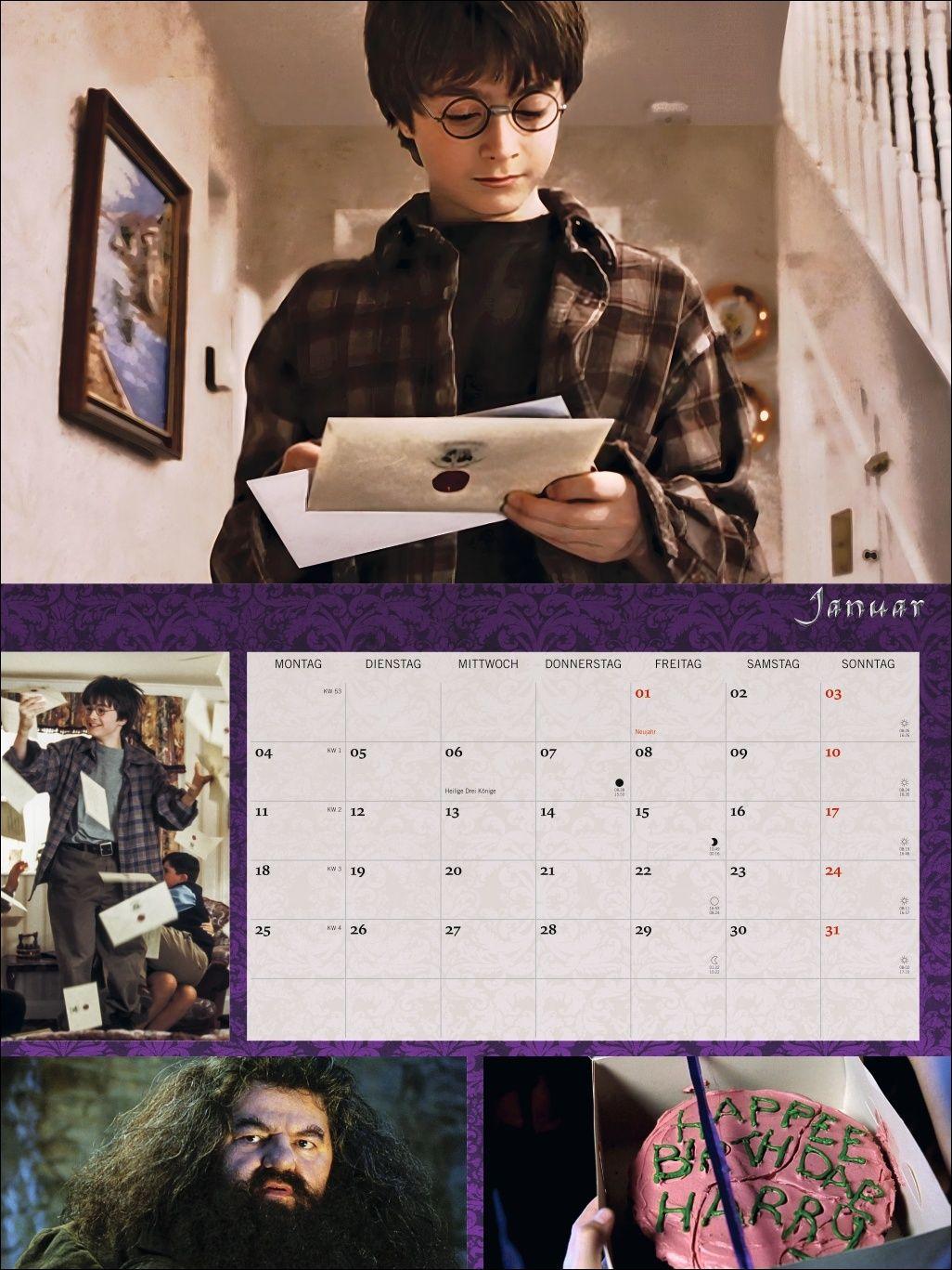Beispielinhalt (Bild) Harry Potter Broschur XL Kalender 2027