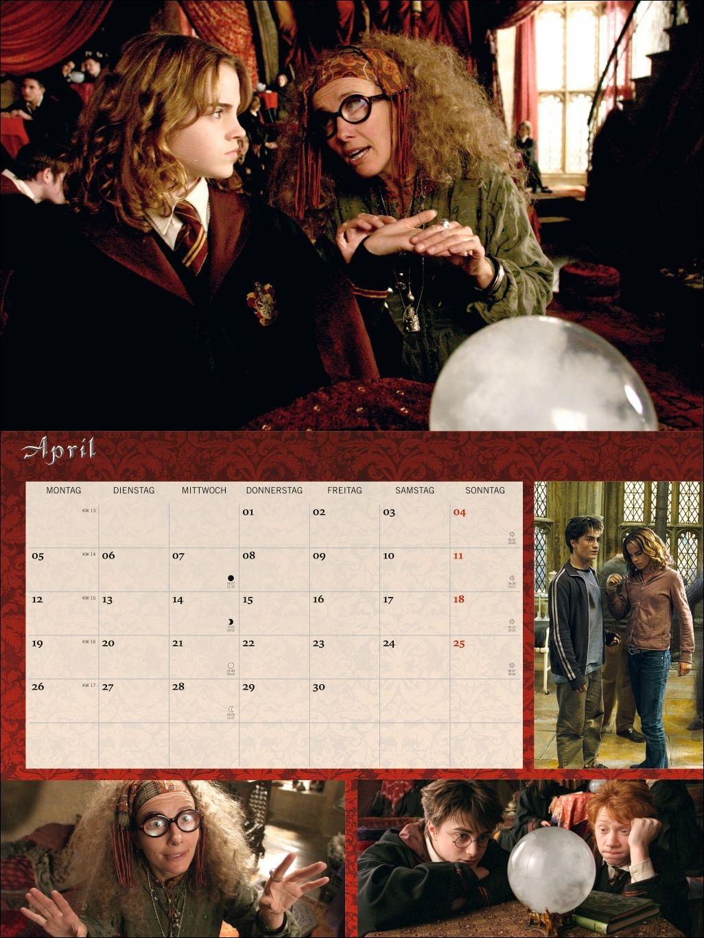 Beispielinhalt (Bild) Harry Potter Broschur XL Kalender 2027
