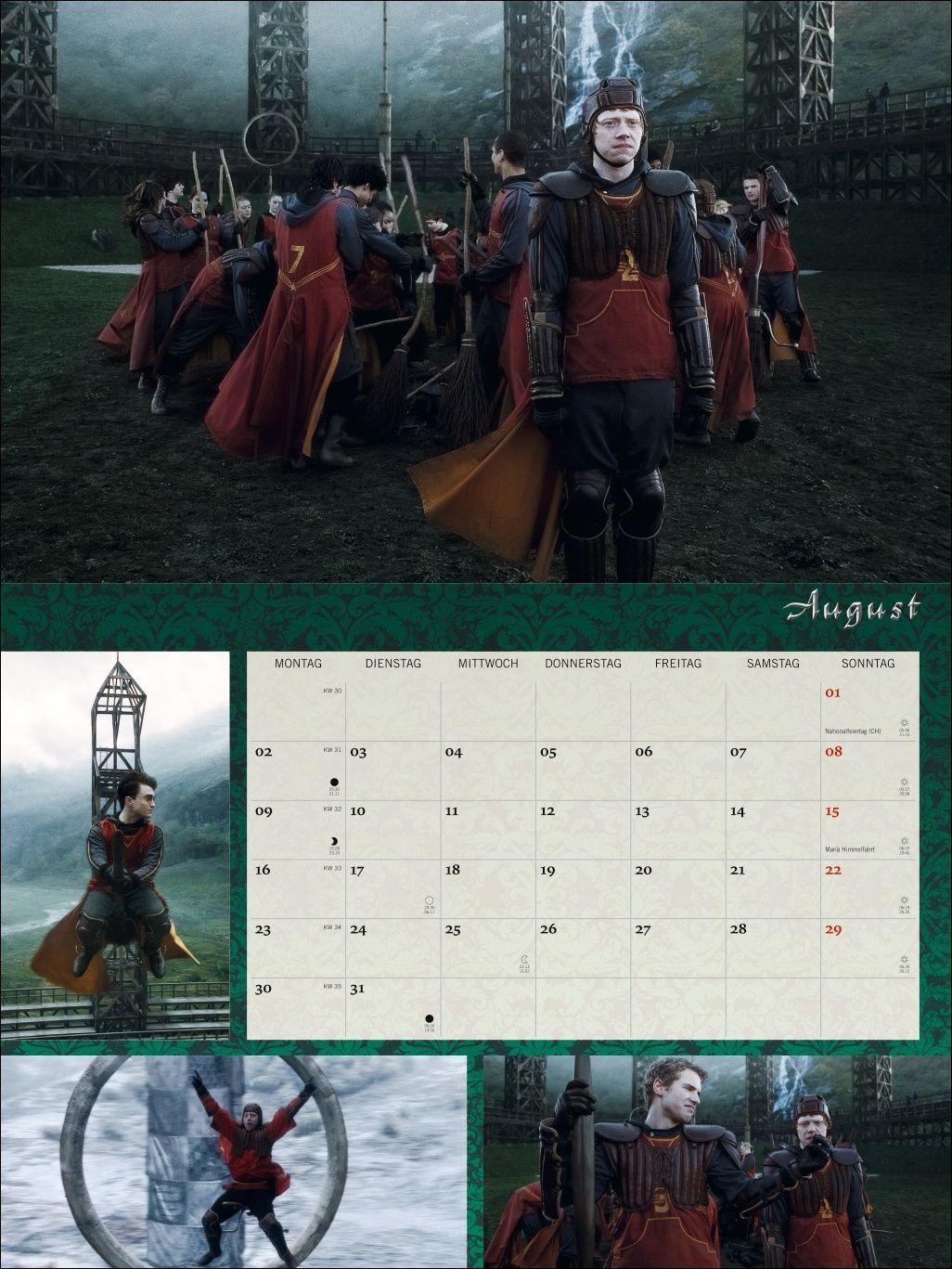Beispielinhalt (Bild) Harry Potter Broschur XL Kalender 2027