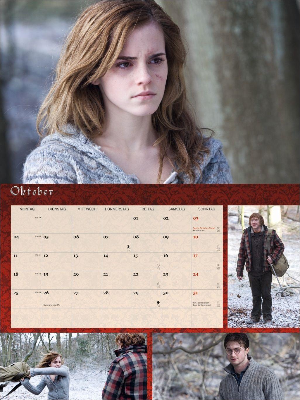 Beispielinhalt (Bild) Harry Potter Broschur XL Kalender 2027