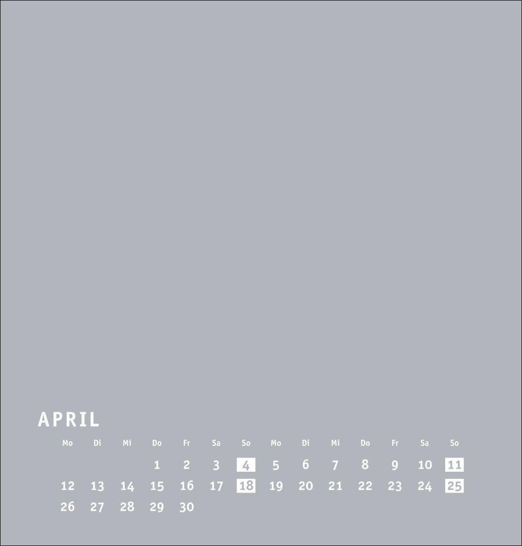Beispielinhalt (Bild) Premium-Bastelkalender silbergrau mittel 2027