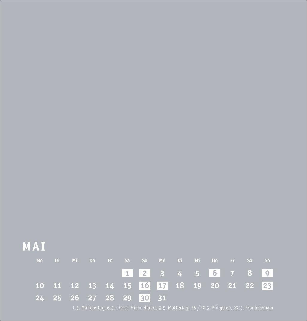 Beispielinhalt (Bild) Premium-Bastelkalender silbergrau mittel 2027
