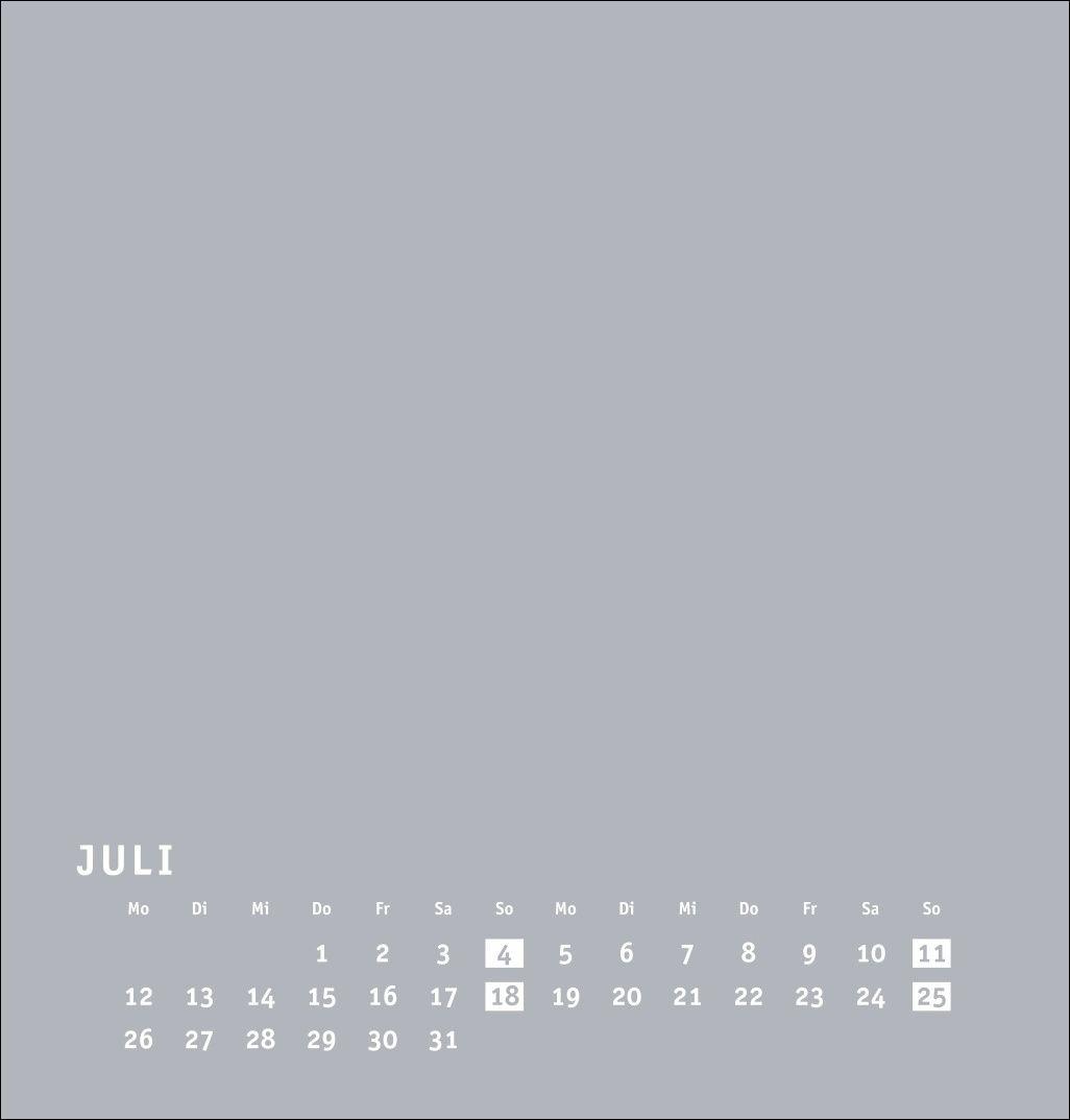 Beispielinhalt (Bild) Premium-Bastelkalender silbergrau mittel 2027
