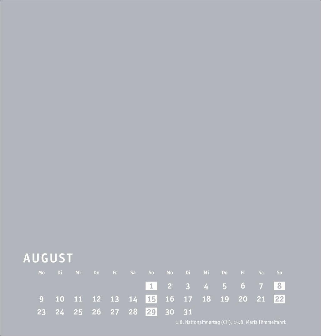 Beispielinhalt (Bild) Premium-Bastelkalender silbergrau mittel 2027