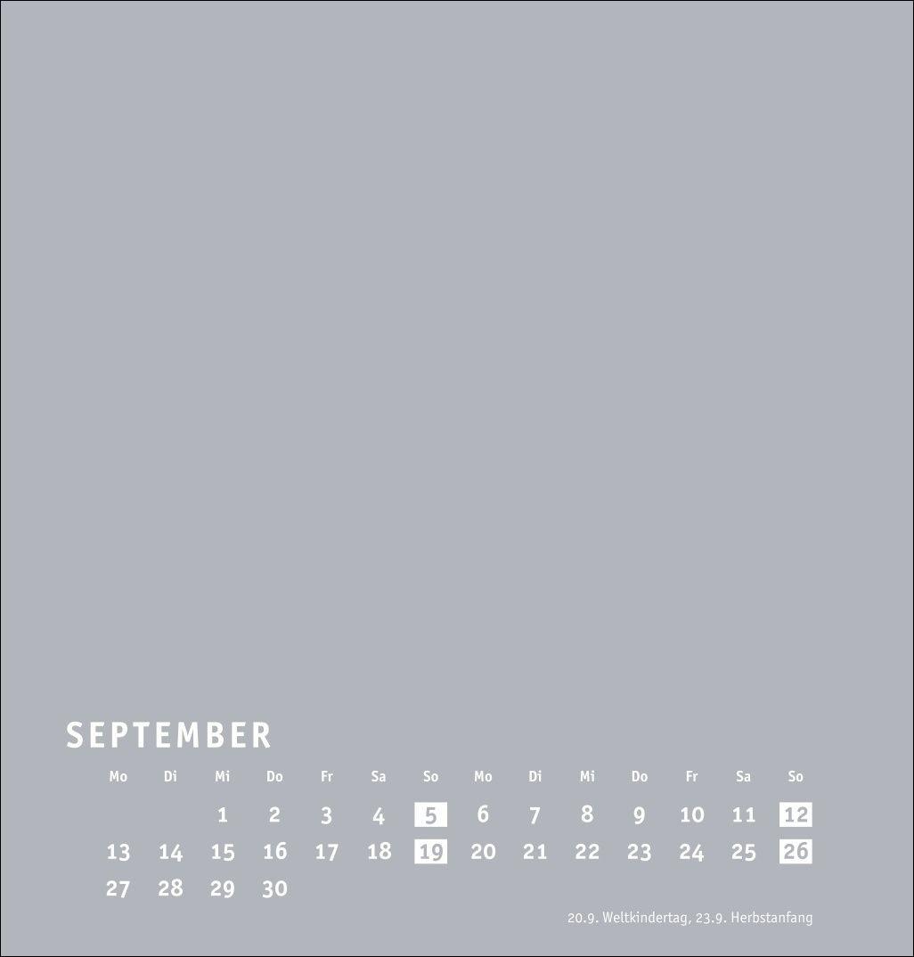 Beispielinhalt (Bild) Premium-Bastelkalender silbergrau mittel 2027