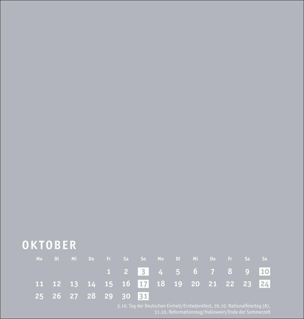 Beispielinhalt (Bild) Premium-Bastelkalender silbergrau mittel 2027