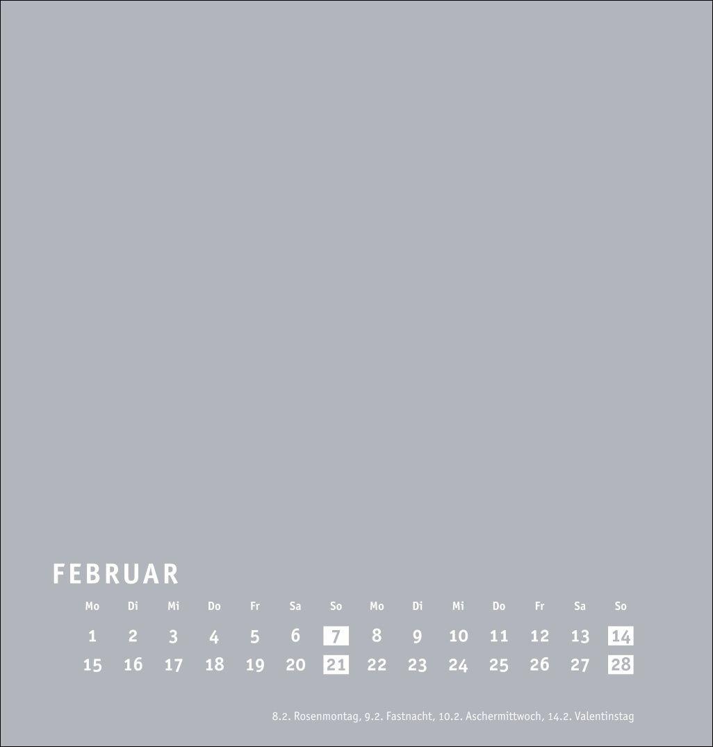 Beispielinhalt (Bild) Premium-Bastelkalender silbergrau mittel 2027