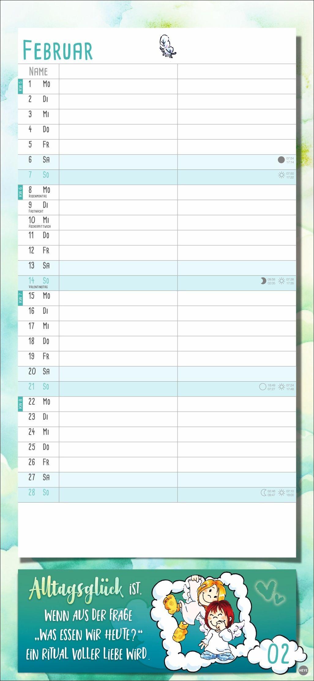 Beispielinhalt (Bild) Schutzengel Planer für zwei 2027
