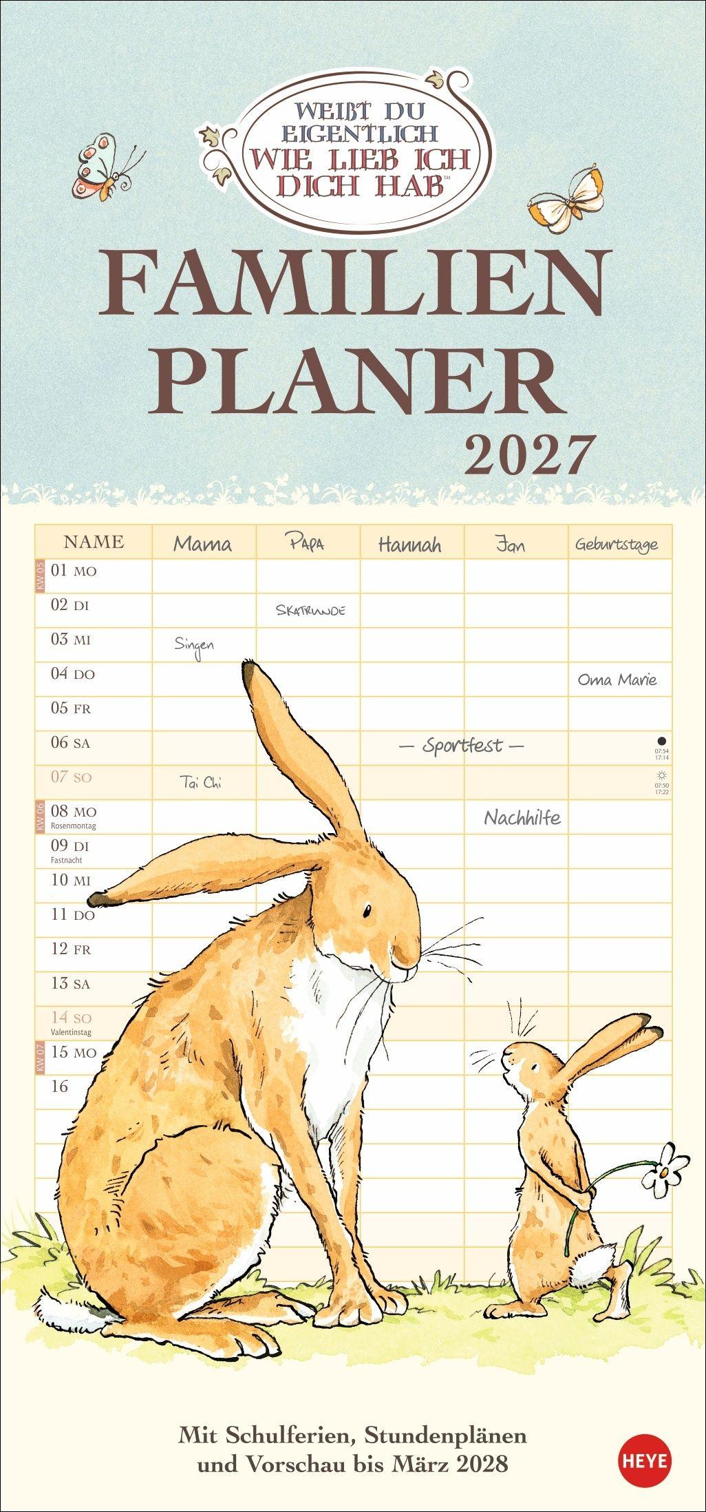 Vorderes Coverbild Weißt du eigentlich, wie lieb ich dich hab? Familienplaner 2027