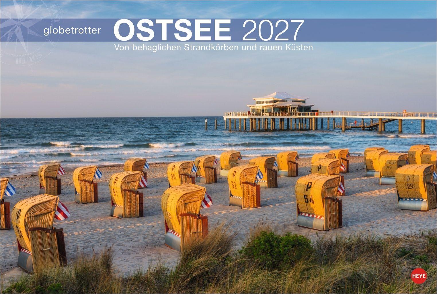 Vorderes Coverbild Ostsee Globetrotter Kalender 2027 - Von behaglichen Strandkörben und rauen Küsten
