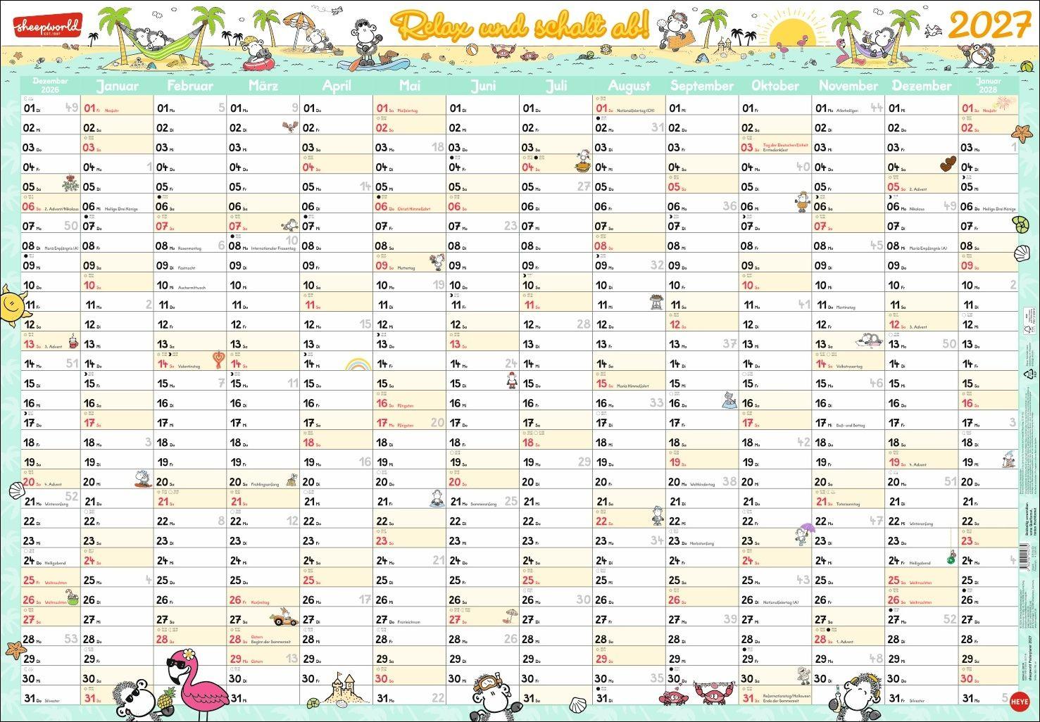 Vorderes Coverbild sheepworld Posterplaner 2027