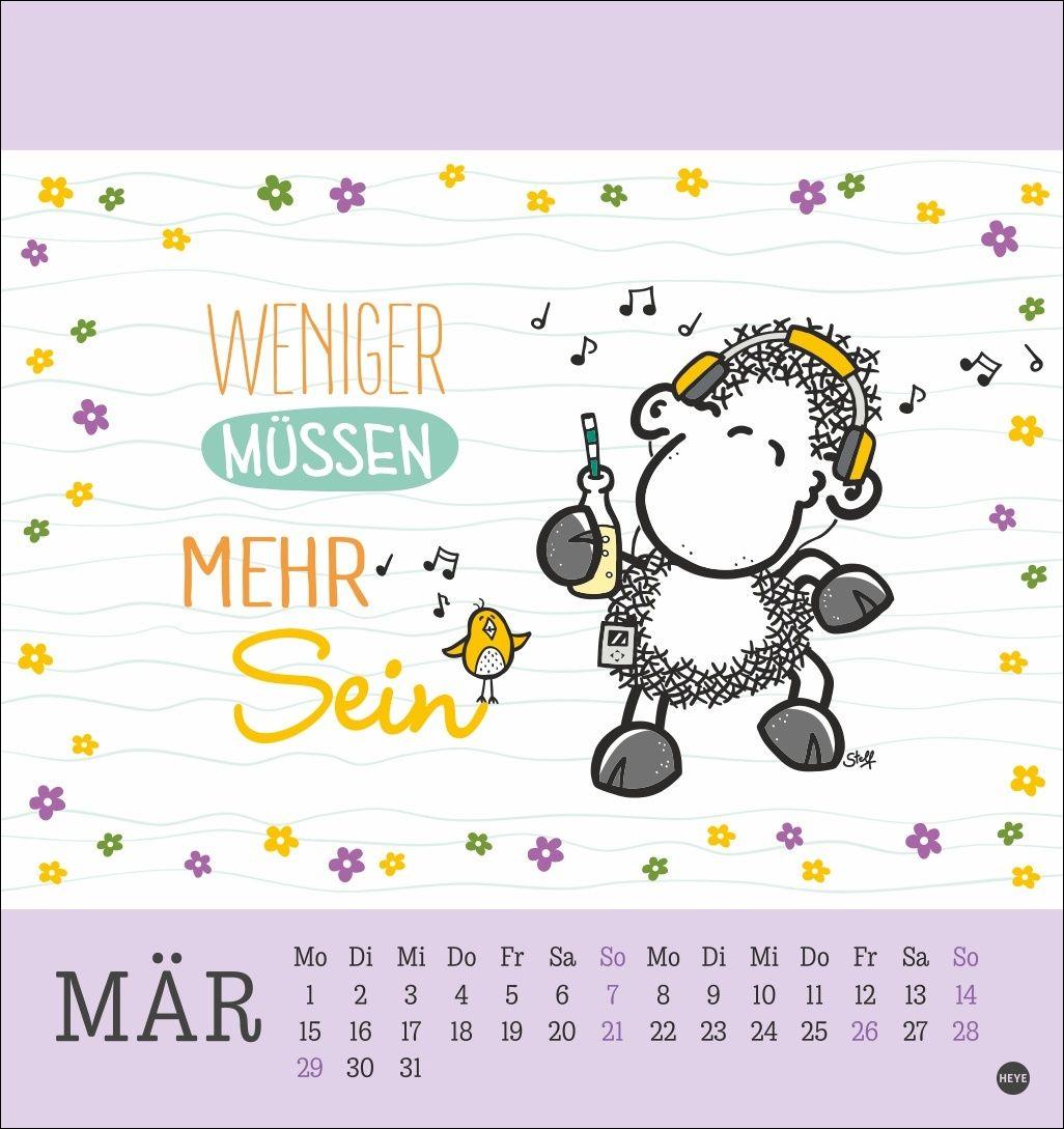 Beispielinhalt (Bild) sheepworld Postkartenkalender 2027