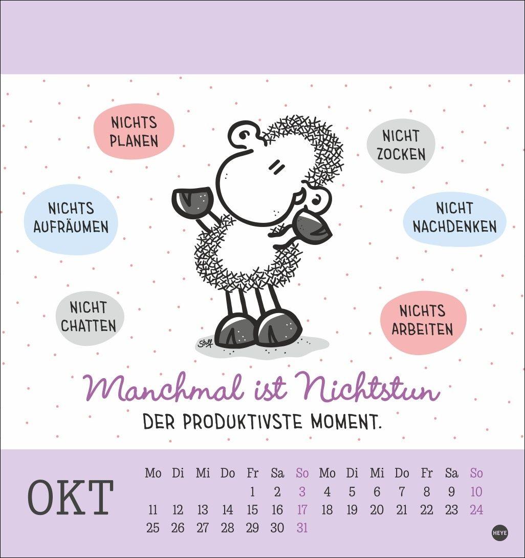 Beispielinhalt (Bild) sheepworld Postkartenkalender 2027