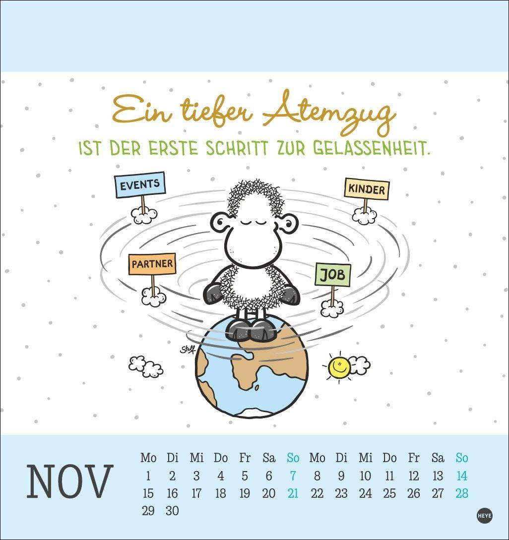 Beispielinhalt (Bild) sheepworld Postkartenkalender 2027