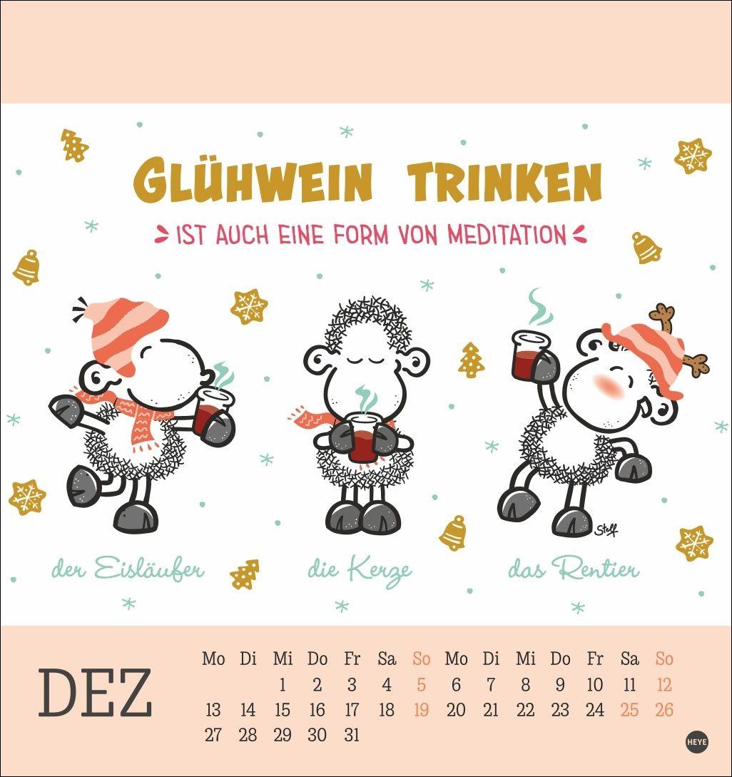 Beispielinhalt (Bild) sheepworld Postkartenkalender 2027