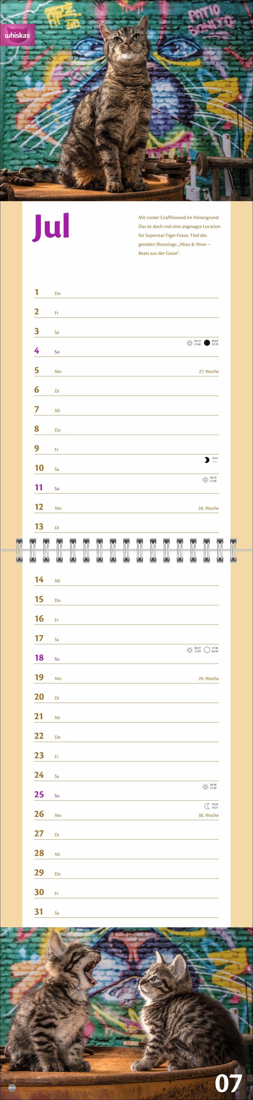Beispielinhalt (Bild) Whiskas Katzenleben Kalender 2027