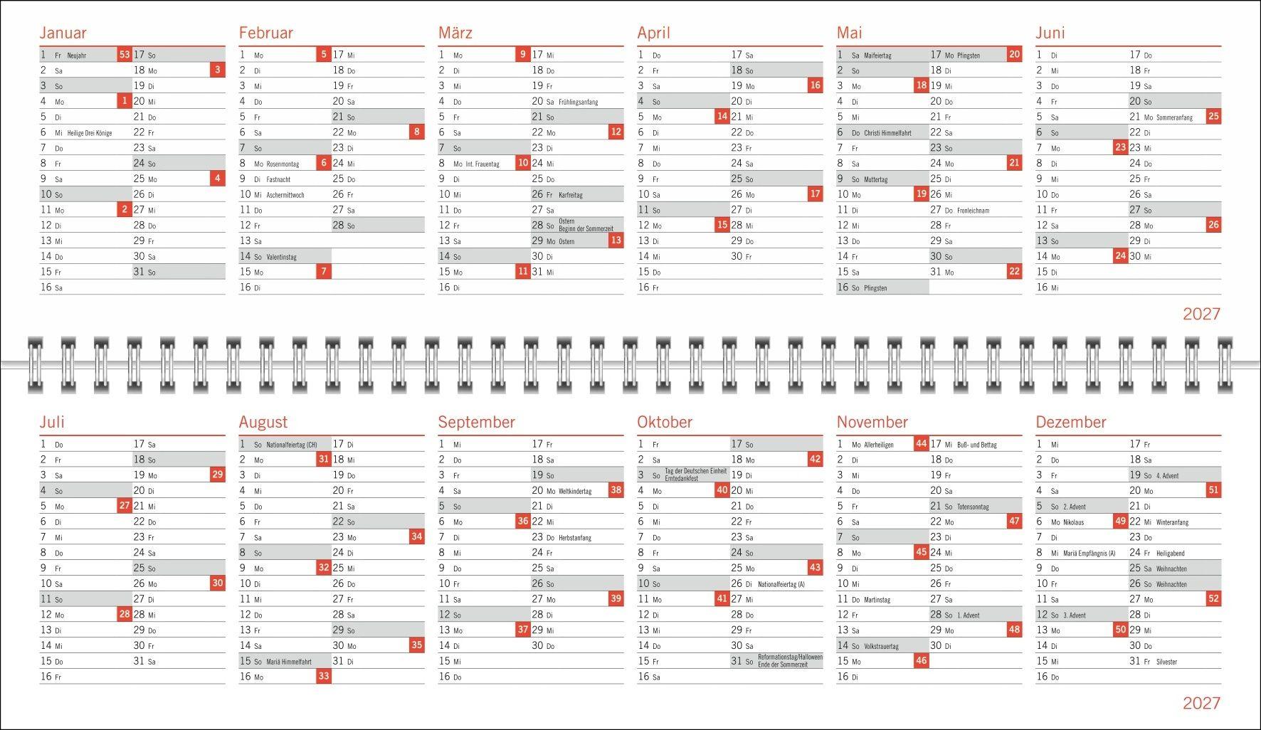 Beispielinhalt (Bild) Simons Katze Büroplaner 2027