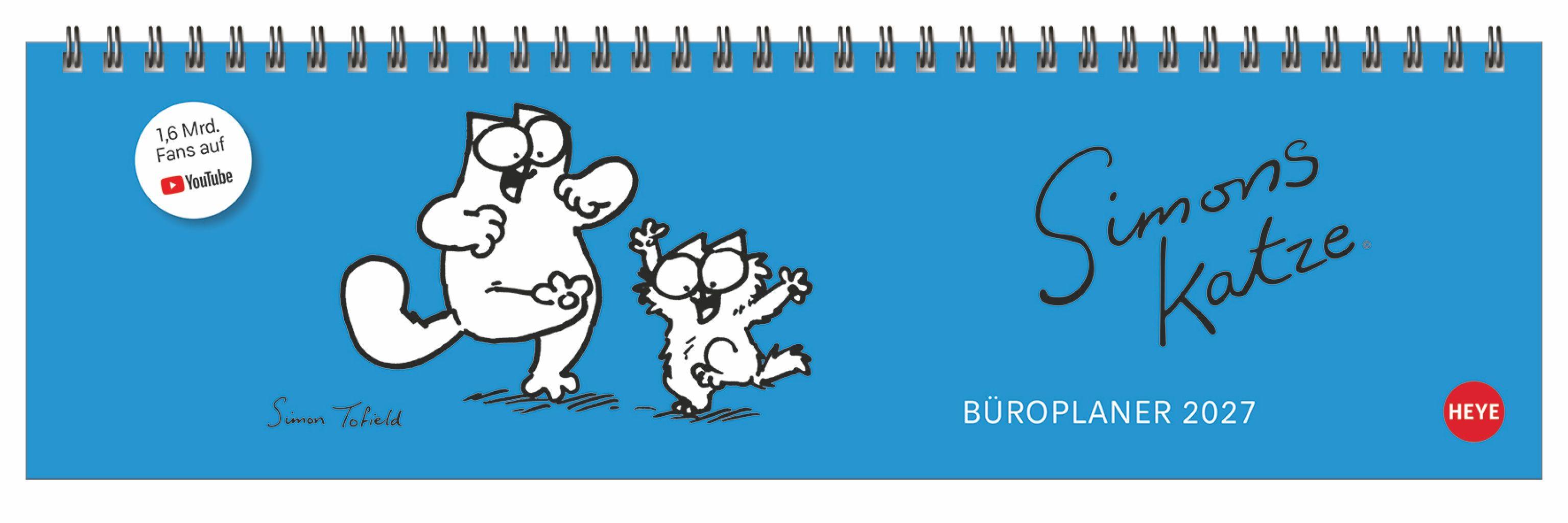 Vorderes Coverbild Simons Katze Büroplaner 2027
